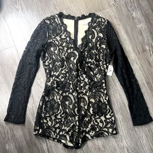 Laced, Long-sleeve romper